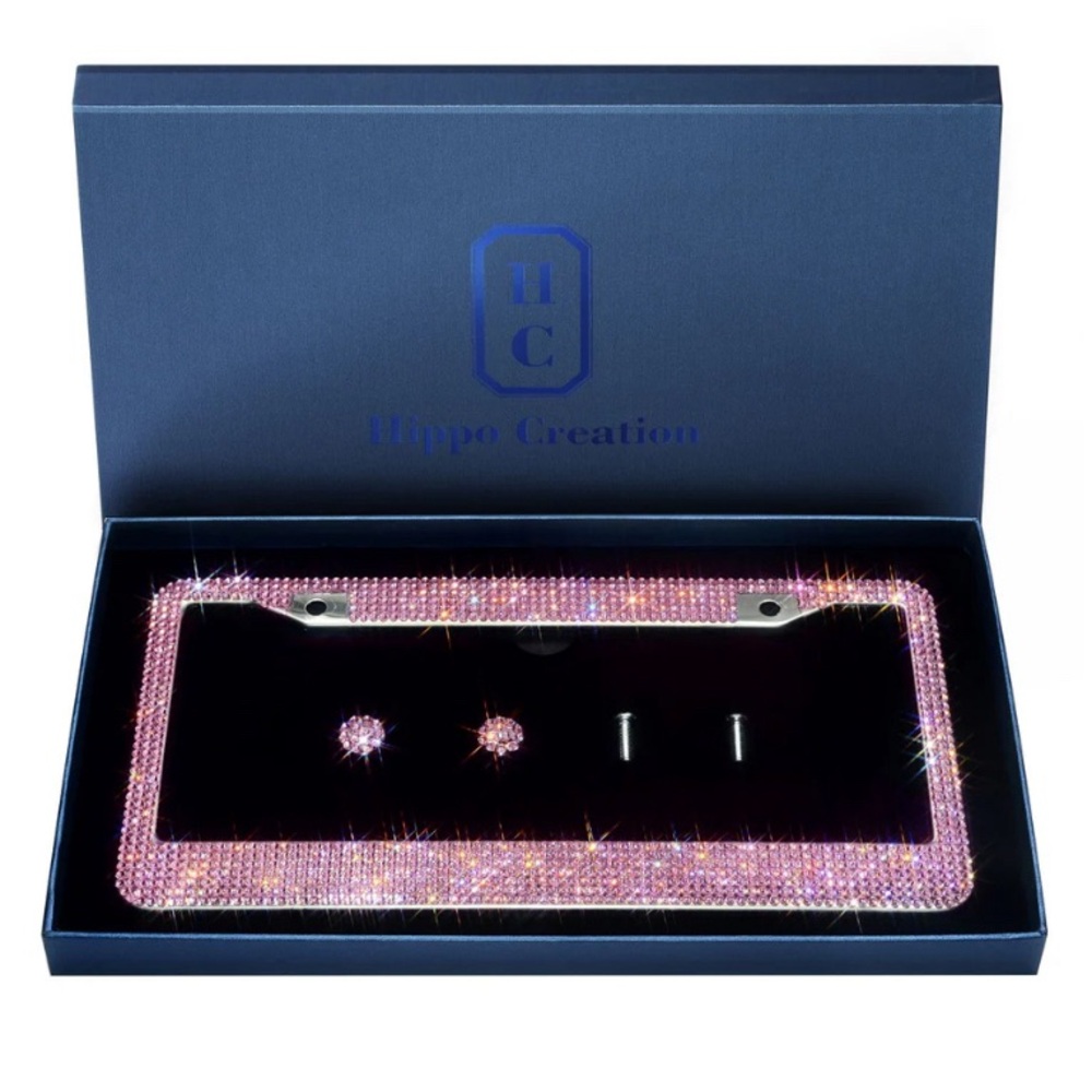 Pink | Bling license plate frame